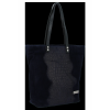 Kožené kabelka shopper bag Vittoria Gotti tmavo modrá V2380